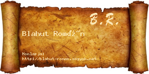 Blahut Román névjegykártya